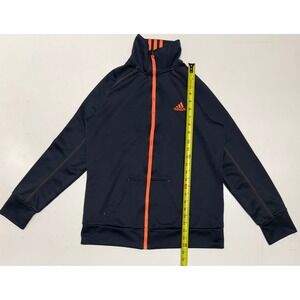 Adidas Climalite Track Jacket Women's Medium Navy Blue Orange Full Zip D88607